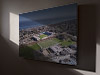Fine Art Canvas showing Aerial Photograph of Raith Rovers - Stark's Park