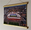 42cm / 16.5" poster hanger with 12x16" landscape print showing Aerial Photograph of Rangers - Ibrox