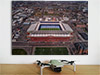 Fine Art Poster showing Aerial Photograph of Rangers - Ibrox