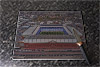 Rectangular glass cuttingboard showing Aerial Photograph of Rangers - Ibrox