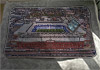 Large white fleece Blanket showing Aerial Photograph of Rangers - Ibrox