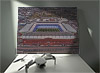 Fine Art Canvas showing Aerial Photograph of Rangers - Ibrox