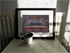 Classic Mounted and Framed Fine Art Print showing Aerial Photograph of Rangers - Ibrox