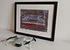 Classic Mounted and Framed Fine Art Print showing Aerial Photograph of Rangers - Ibrox