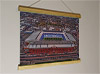 42cm / 16.5" poster hanger with 12x16" landscape print showing Aerial Photograph of Rangers - Ibrox