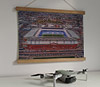 42cm / 16.5" poster hanger with 12x16" landscape print showing Aerial Photograph of Rangers - Ibrox