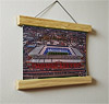 22.5cm / 8.9"  poster hanger with 6x8" landscape print showing Aerial Photograph of Rangers - Ibrox