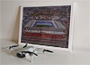 Framed Poster showing Aerial Photograph of Rangers - Ibrox