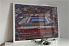 Framed Poster showing Aerial Photograph of Rangers - Ibrox