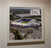 Premium Framed Cork Pin Board showing Aerial Photograph of Reading - Madjeski Stadium Premium Framed Cork Pin Board showing Aerial Photograph of Reading - Madjeski Stadium