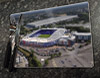 Wooden cork placemat showing Aerial Photograph of Reading - Madjeski Stadium