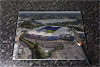 Rectangular glass cuttingboard showing Aerial Photograph of Reading - Madjeski Stadium