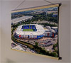 A 62cm / 24.4" poster hanger with 18x24" landscape print showing Aerial Photograph of Reading - Madjeski Stadium