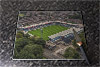 Rectangular glass cuttingboard showing Aerial Photograph of Rochdale - Spotland Stadium