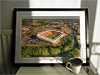 Extra Large Classic Mounted and Framed Fine Art Print showing Aerial Photograph of Rotherham United - New York Stadium