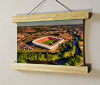 22.5cm / 8.9"  poster hanger with 6x8" landscape print showing Aerial Photograph of Rotherham United - New York Stadium