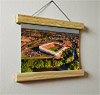 22.5cm / 8.9"  poster hanger with 6x8" landscape print showing Aerial Photograph of Rotherham United - New York Stadium