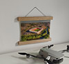 22.5cm / 8.9"  poster hanger with 6x8" landscape print showing Aerial Photograph of Rotherham United - New York Stadium