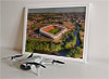 Framed Poster showing Aerial Photograph of Rotherham United - New York Stadium