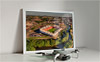 Framed Poster showing Aerial Photograph of Rotherham United - New York Stadium
