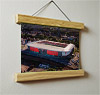 22.5cm / 8.9"  poster hanger with 6x8" landscape print showing Aerial Photograph of Rotherham United - New York Stadium
