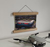 22.5cm / 8.9"  poster hanger with 6x8" landscape print showing Aerial Photograph of Rotherham United - New York Stadium