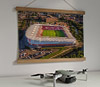 42cm / 16.5" poster hanger with 12x16" landscape print showing Aerial Photograph of Rotherham United - New York Stadium