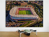 Fine Art Poster showing Aerial Photograph of Rotherham United - New York Stadium