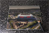 Rectangular glass cuttingboard showing Aerial Photograph of Rotherham United - New York Stadium
