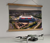 42cm / 16.5" poster hanger with 12x16" landscape print showing Aerial Photograph of Rotherham United - New York Stadium