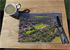 Wooden cork placemat showing Aerial Photograph of Salford City - Peninsula Stadium