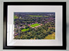 Classic Mounted and Framed Fine Art Print showing Aerial Photograph of Salford City - Peninsula Stadium