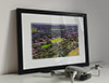 Classic Mounted and Framed Fine Art Print showing Aerial Photograph of Salford City - Peninsula Stadium