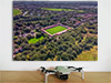 Fine Art Poster showing Aerial Photograph of Salford City - Peninsula Stadium