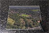 Rectangular glass cuttingboard showing Aerial Photograph of Salford City - Peninsula Stadium