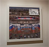 Premium Framed Cork Pin Board showing Aerial Photograph of Scotland - Hampden Park Premium Framed Cork Pin Board showing Aerial Photograph of Scotland - Hampden Park