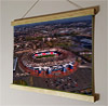42cm / 16.5" poster hanger with 12x16" landscape print showing Aerial Photograph of Scotland - Hampden Park
