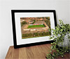 Aerial Photograph of Scunthorpe United - Glanford Park Classic Mounted and Framed Fine Art Print showing Aerial Photograph of Scunthorpe United - Glanford Park
