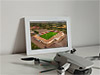Framed Poster showing Aerial Photograph of Scunthorpe United - Glanford Park