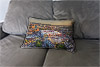 Custom Printed Canvas Cushion showing Aerial Photograph of Sheffield United - Bramall Lane