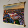 42cm / 16.5" poster hanger with 12x16" landscape print showing Aerial Photograph of Sheffield United - Bramall Lane