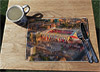 Wooden cork placemat showing Aerial Photograph of Sheffield United - Bramall Lane