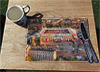 Wooden cork placemat showing Aerial Photograph of Sheffield United - Bramall Lane