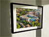 Extra Large Classic Mounted and Framed Fine Art Print showing Aerial Photograph of Sheffield Wednesday - Hillsborough