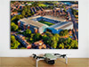 Fine Art Poster showing Aerial Photograph of Sheffield Wednesday - Hillsborough Fine Art Poster showing Aerial Photograph of Sheffield Wednesday - Hillsborough