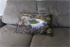 Custom Printed Canvas Cushion showing Aerial Photograph of Sheffield Wednesday - Hillsborough
