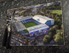 Wooden cork placemat showing Aerial Photograph of Sheffield Wednesday - Hillsborough