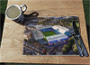 Wooden cork placemat showing Aerial Photograph of Sheffield Wednesday - Hillsborough