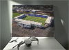 Fine Art Canvas showing Aerial Photograph of Shrewsbury Town - New Meadow