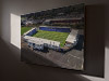 Fine Art Canvas showing Aerial Photograph of Shrewsbury Town - New Meadow